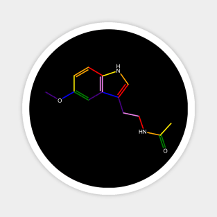 Melatonin Molecule Rainbow Chemistry Magnet